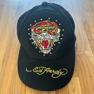 Ed Hardy Vintage Rhinestone Tiger Hat